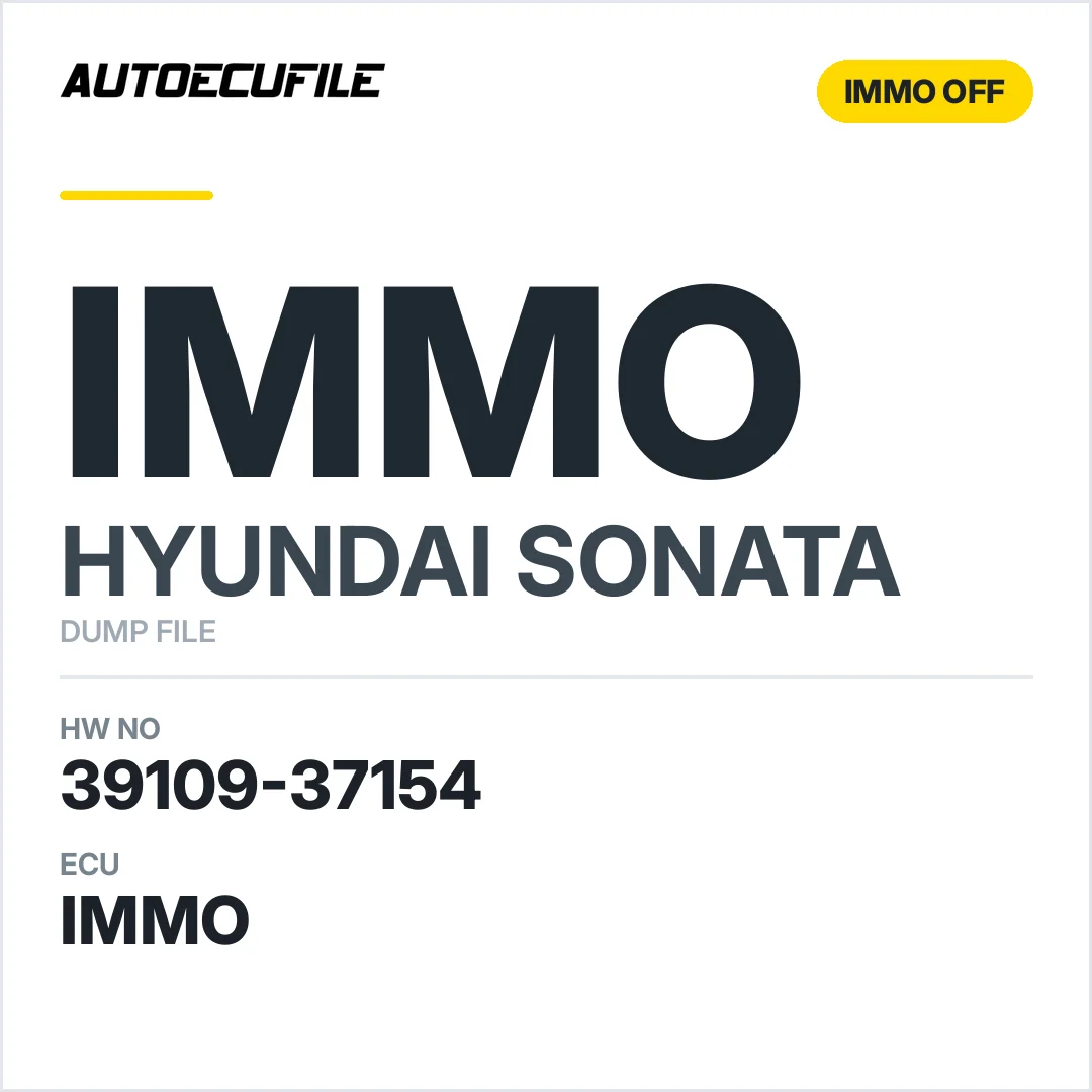 HYUNDAI SONATA 5WY1785A 39109-37154 IMMO OFF DUMP