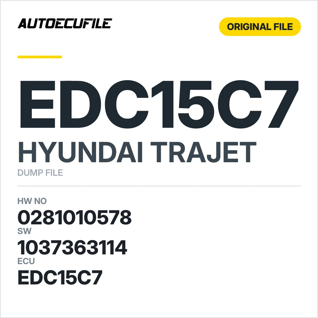 HYUNDAI TRAJET EDC15C7 0281010578 1037363114 DUMP