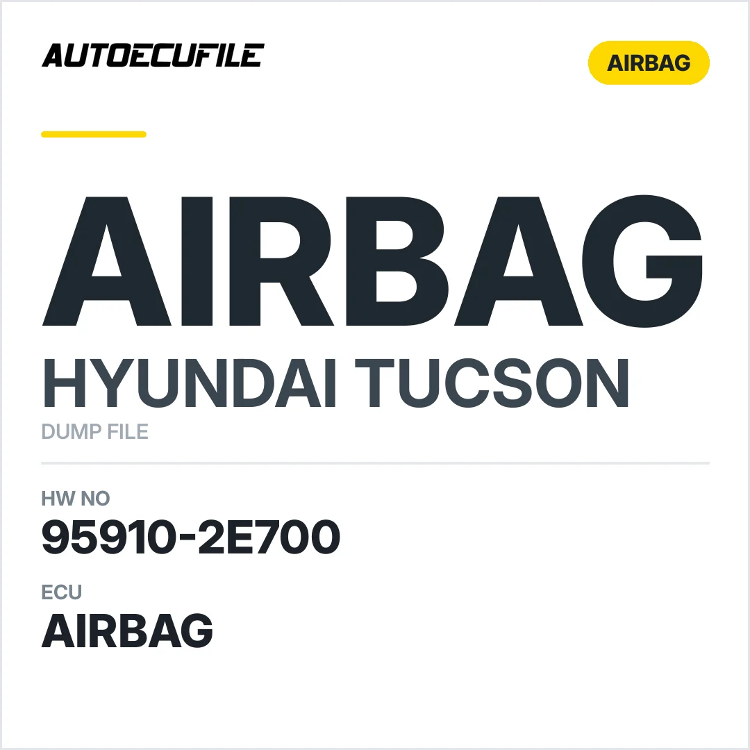 HYUNDAI TUCSON AIRBAG 95910-2E700 DUMP