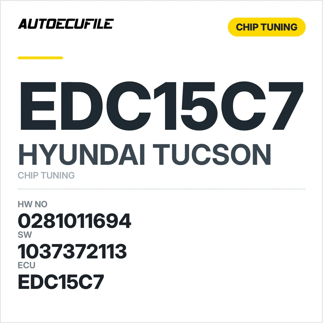 HYUNDAI TUCSON EDC15C7 0281011694 1037372113 TUNED