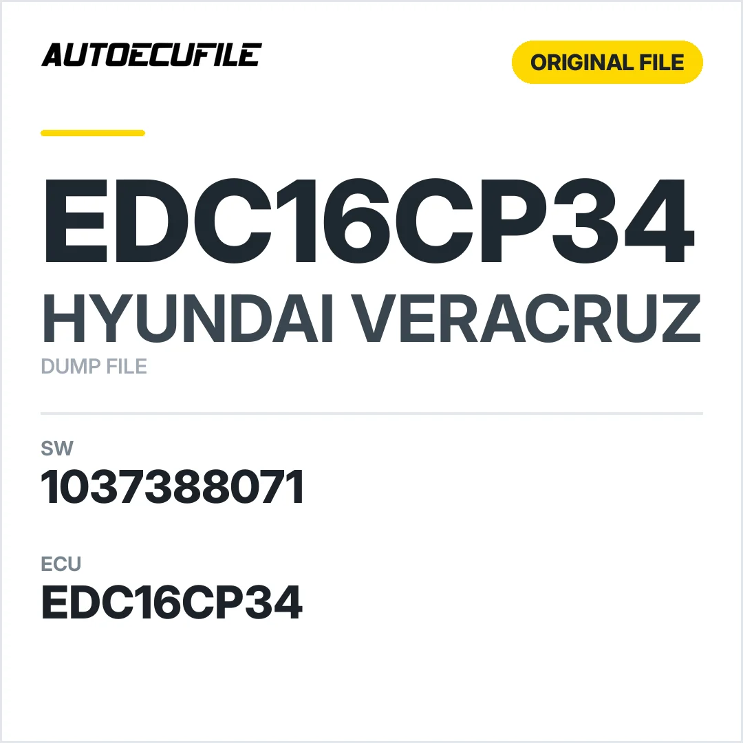 HYUNDAI VERACRUZ EDC16CP34 1037388071 DUMP