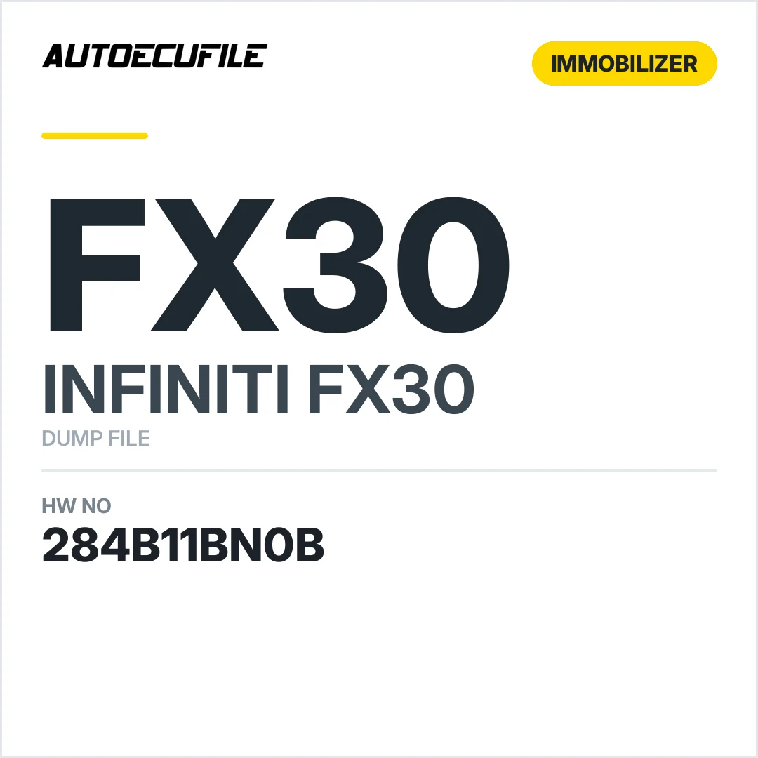 INFINITI FX30  BCM 284B11BN0B S S122736044B DUMP