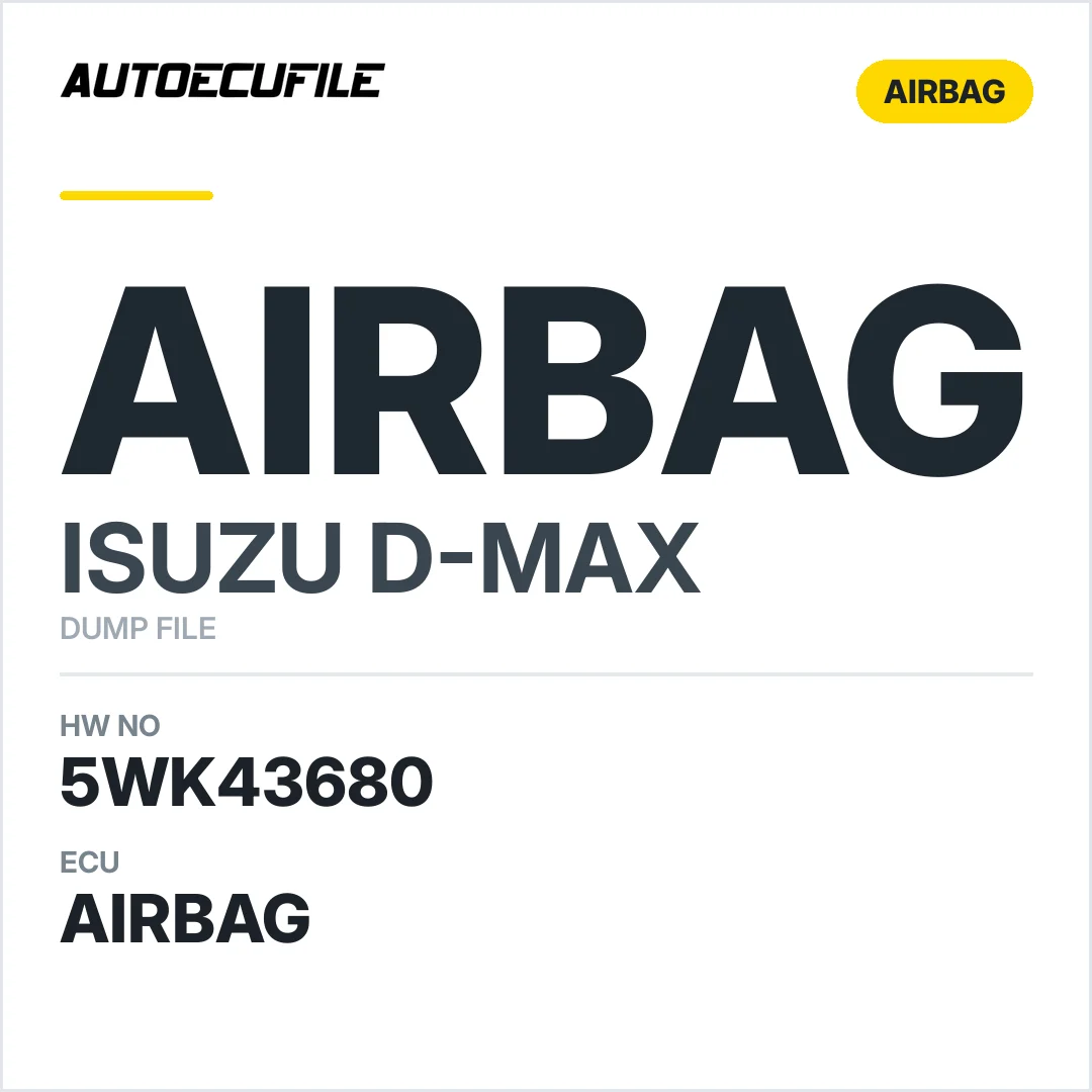 ISUZU D-MAX AIRBAG 5WK43680 9720 10080206 C  DUMP