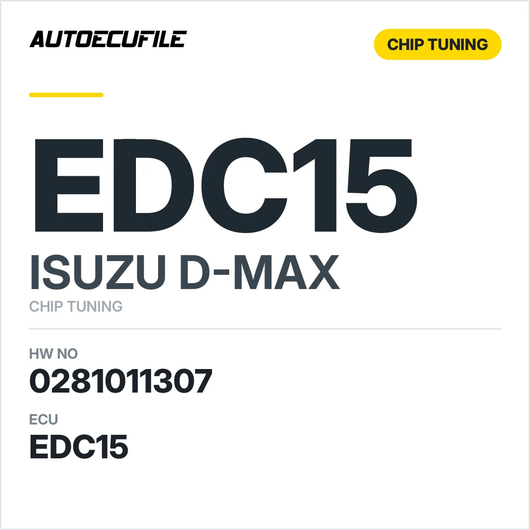 ISUZU D-MAX EDC15 0281011307 8973618941  TUNED