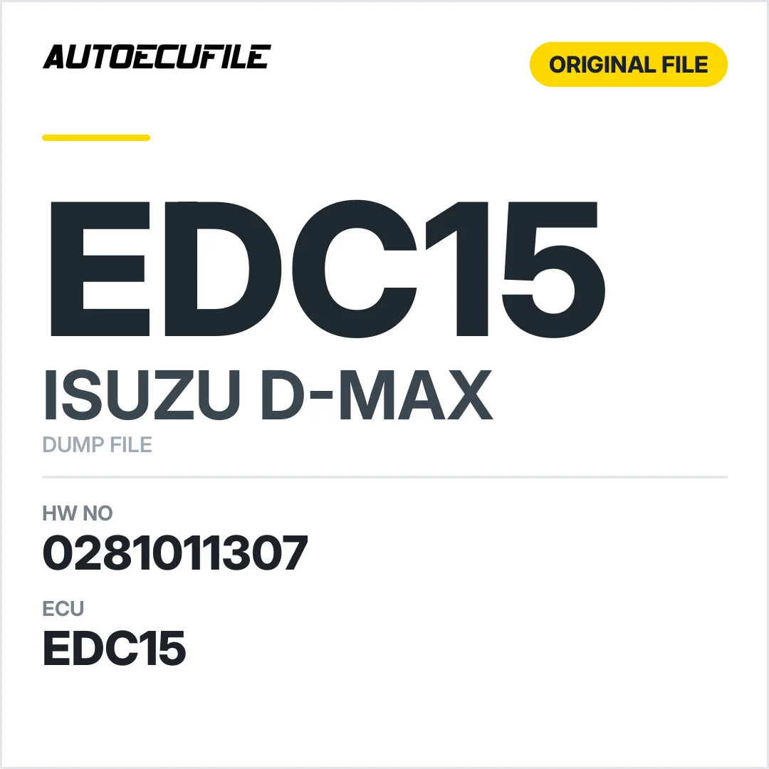 ISUZU D-MAX EDC15 0281011307 TEAM DUMP