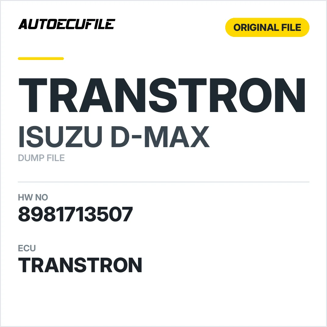 ISUZU D-MAX TRANSTRON 8981713507 DUMP