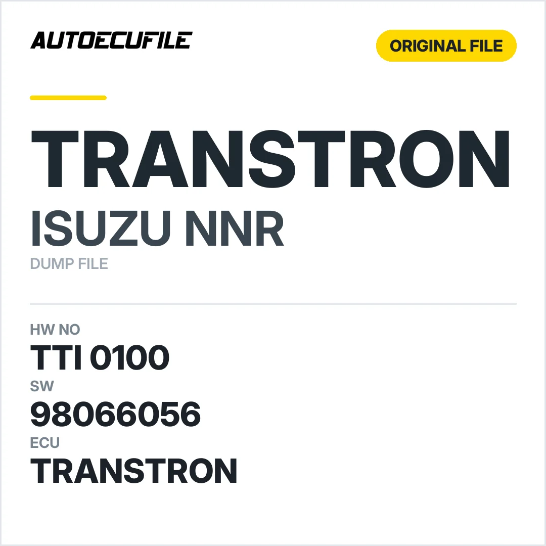 ISUZU NNR TRANSTRON TTI 0100 98066056 DUMP