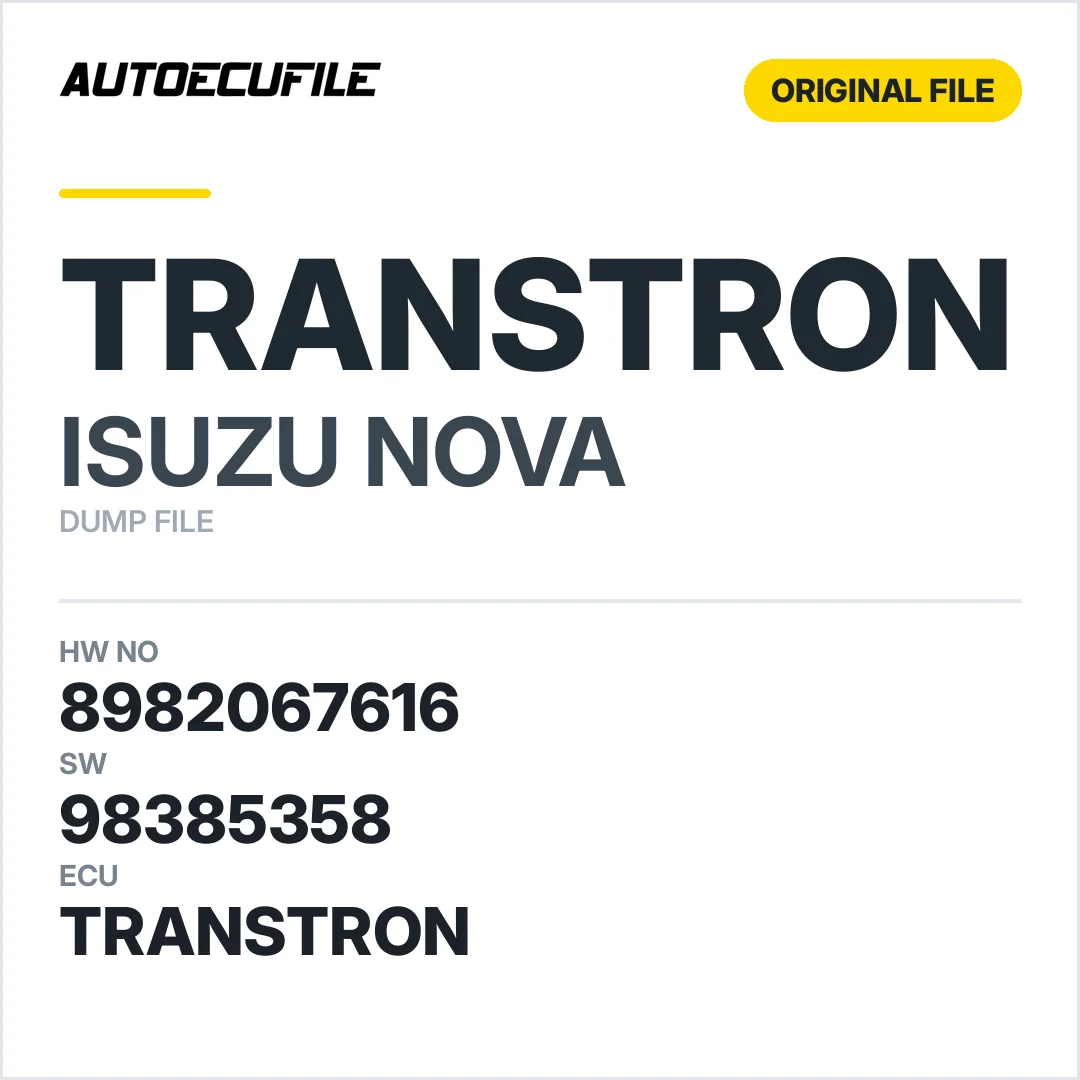 ISUZU NOVA TRANSTRON 8982067616 98351407 98385358 DUMP