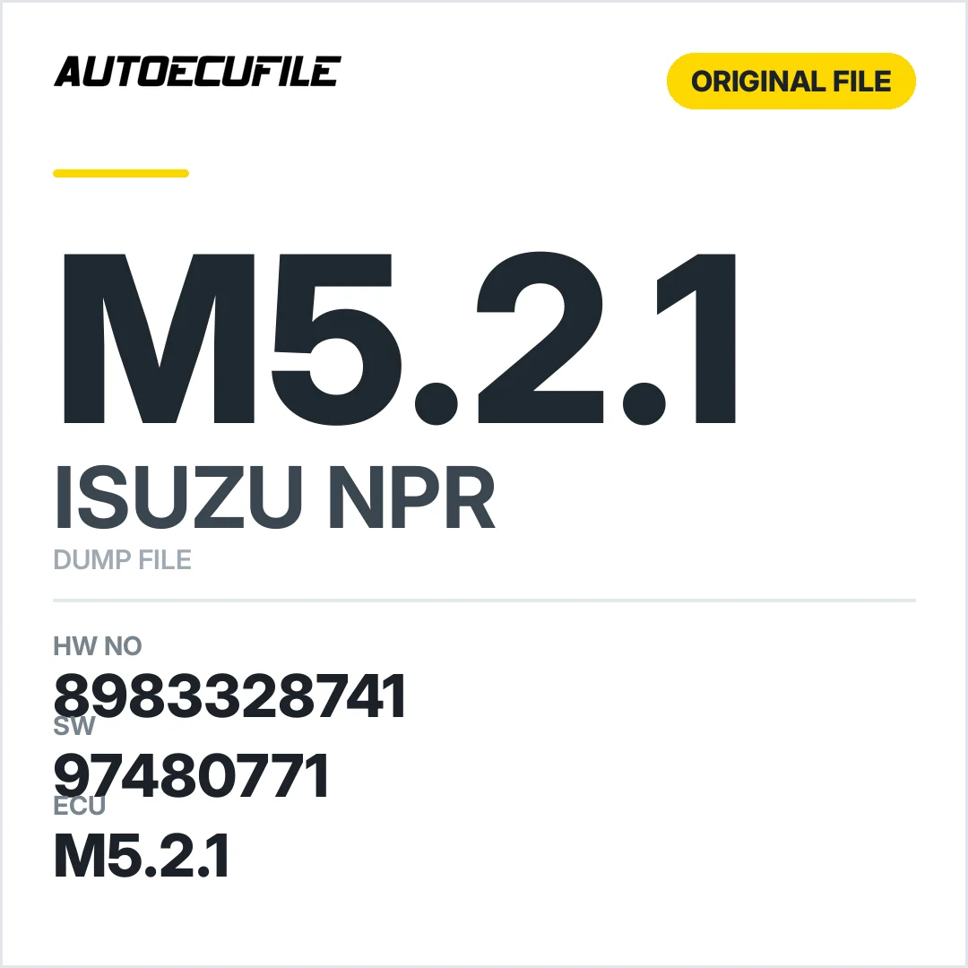 ISUZU NPR TRANSTRON M5.2.1 8983328741 97480771   DUMP