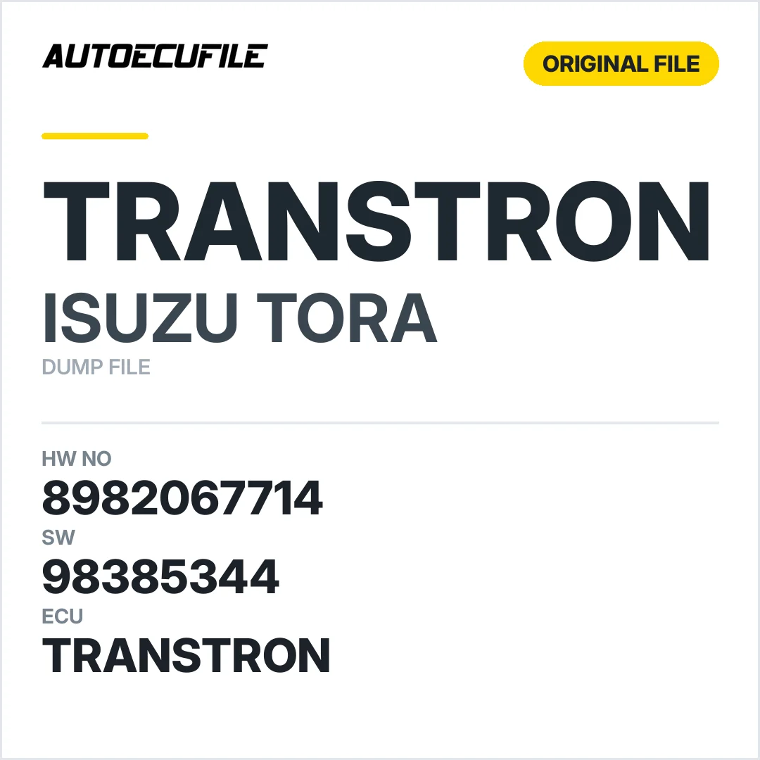 ISUZU TORA TRANSTRON 8982067714  98385344 DUMP