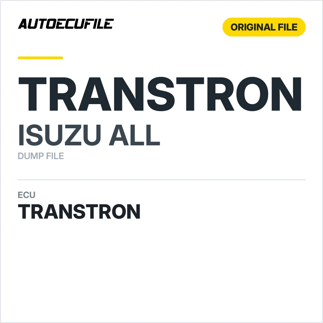ISUZU TRANSTRON 6UZ1 98382213 DUMP