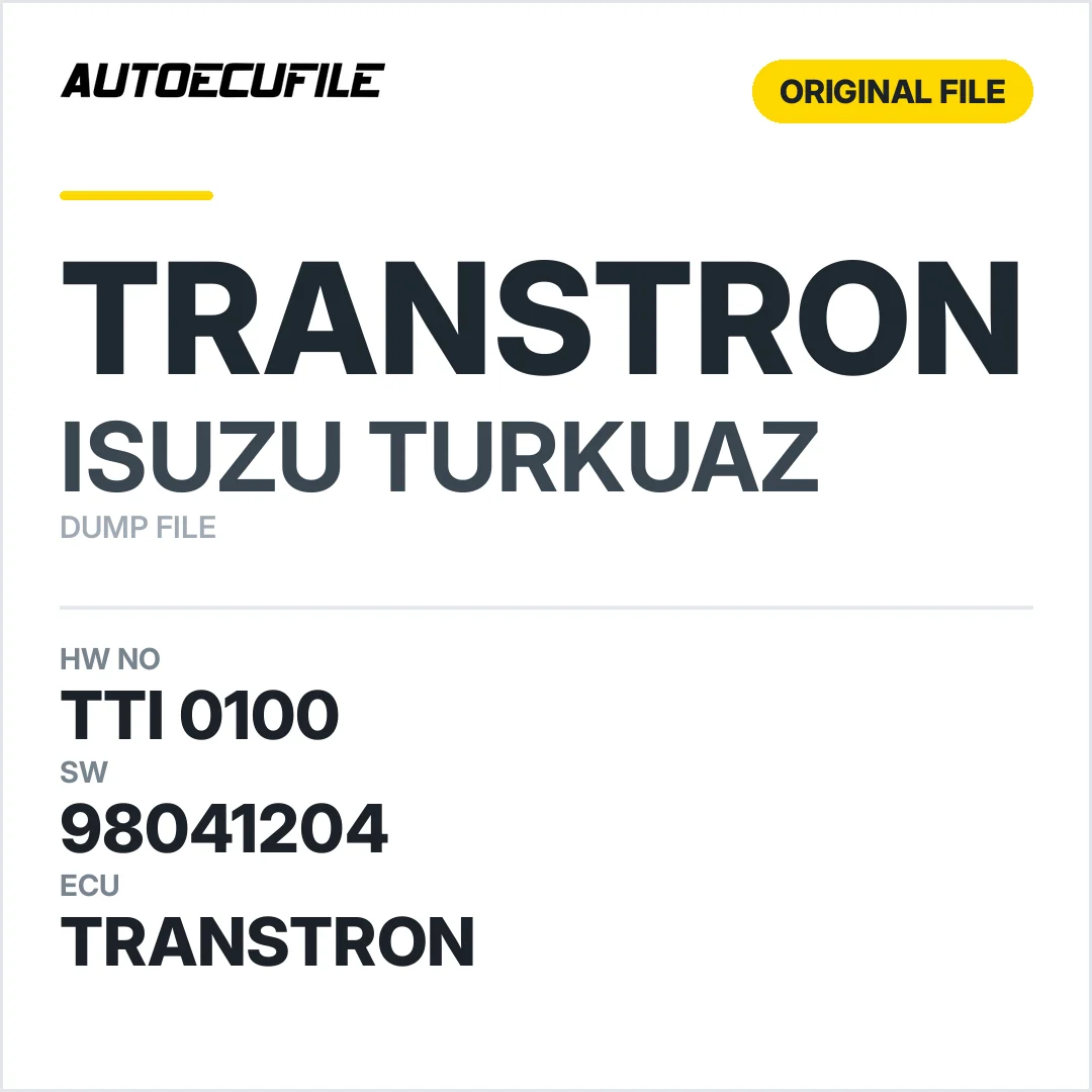 ISUZU TURKUAZ TRANSTRON  TTI 0100 98041204 DUMP