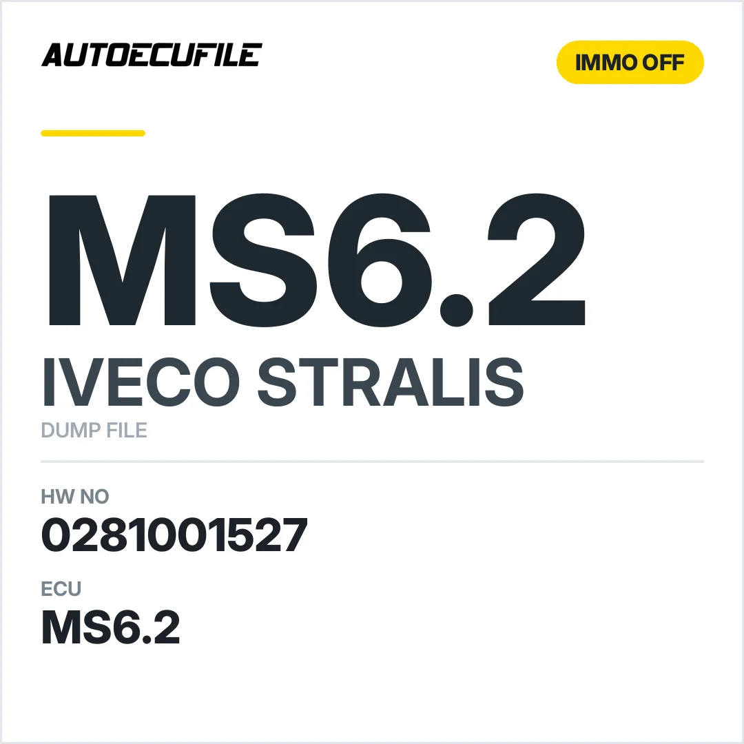 IVECO STRALIS MS6.2 0281001527 IMMO OFF DUMP