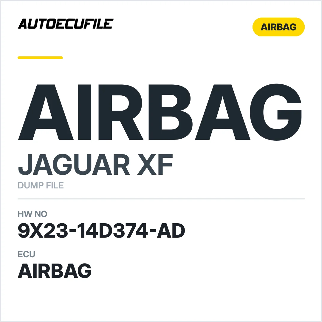 JAGUAR XF AIRBAG 9X23-14D374-AD DUMP