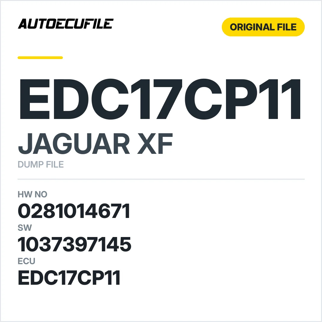 JAGUAR XF EDC17CP11  0281014671 1037397145 DUMP