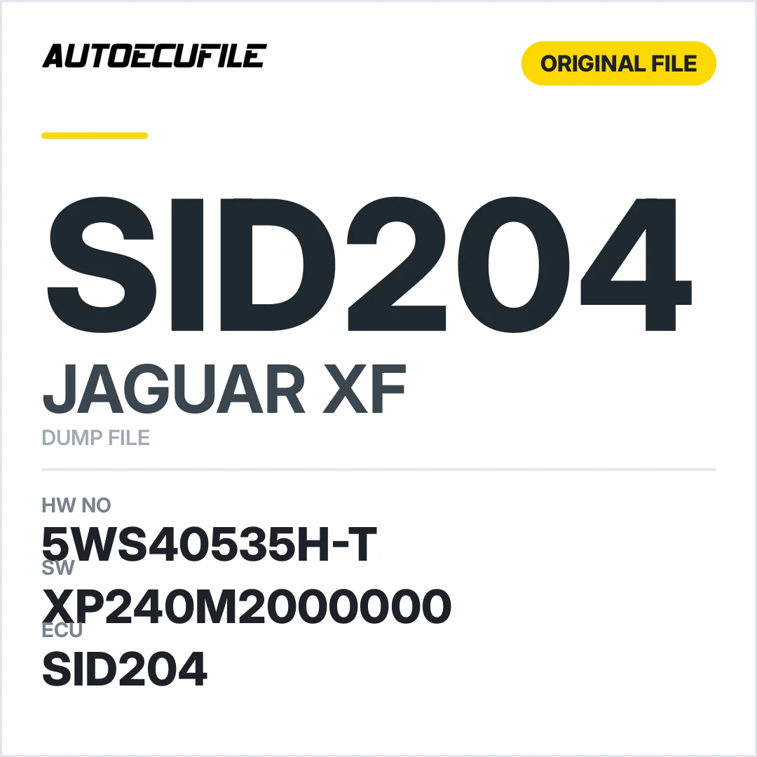 JAGUAR XF SID204 5WS40535H-T XP240M2000000 DUMP