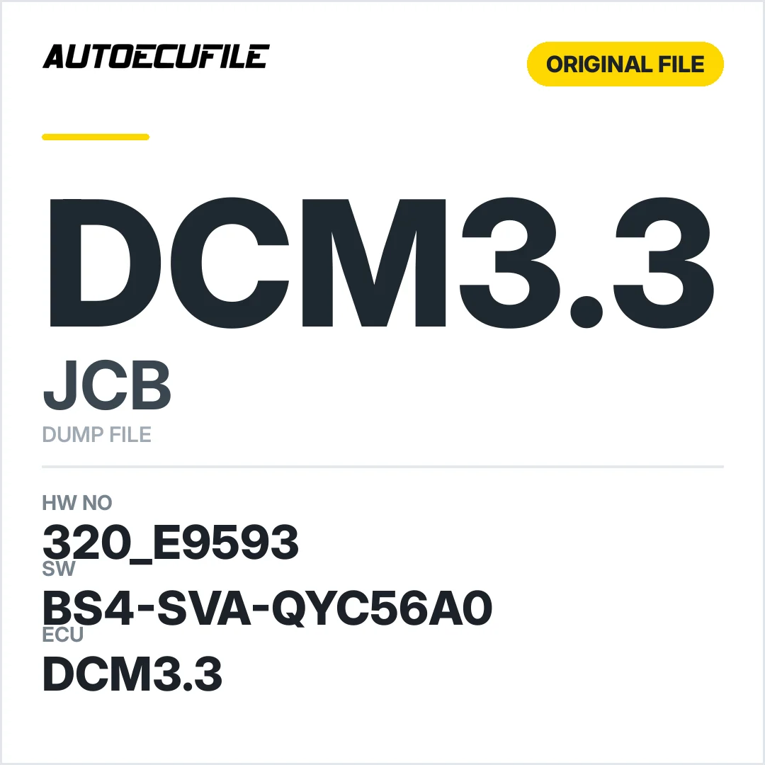 JCB DCM3.3 320 E9593 BHL-2WS-0 BS4-SVA-QYC56A0 DUMP