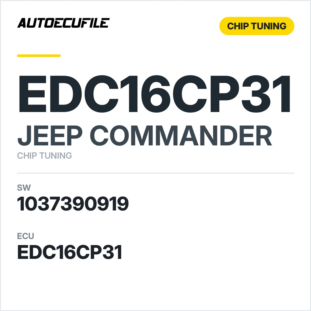 JEEP COMMANDER EDC16CP31 1037390919 EGR OFF STAGE1 TUNED