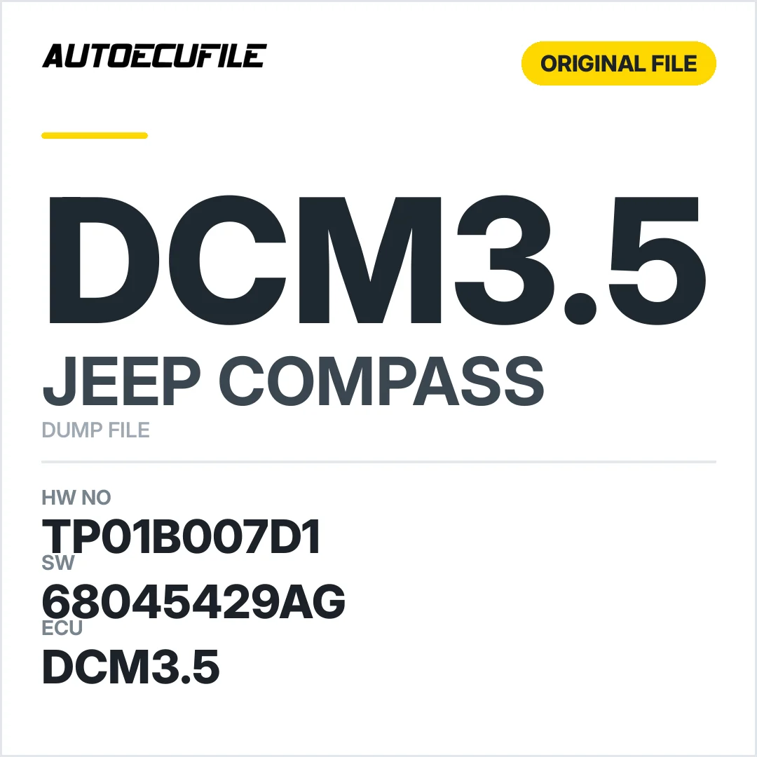 JEEP COMPASS DCM3.5 TP01B007D1 68045429AG DUMP