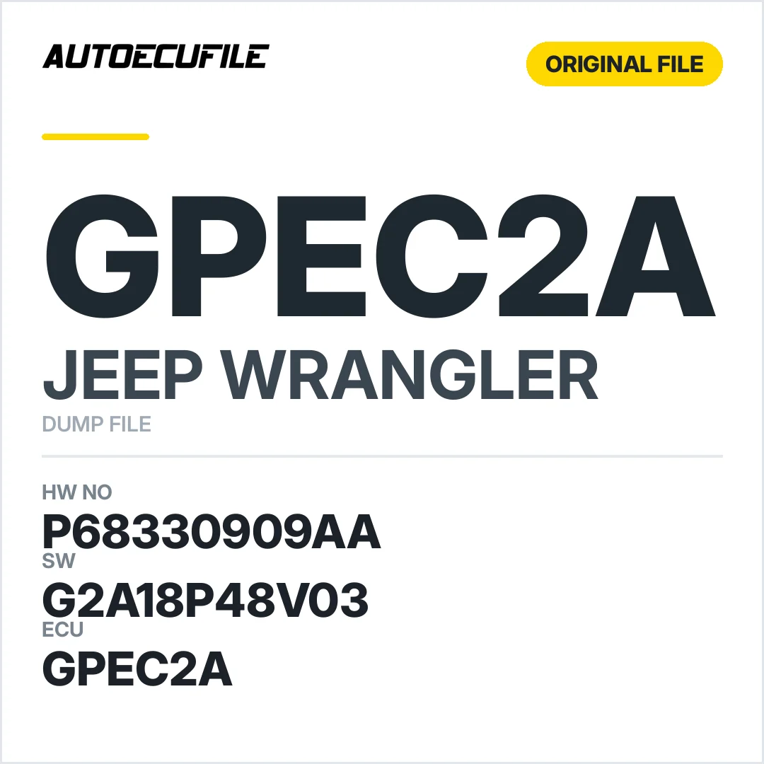 JEEP WRANGLER GPEC2A A2C7577000000 P68330909AA G2A18P48V03 DUMP