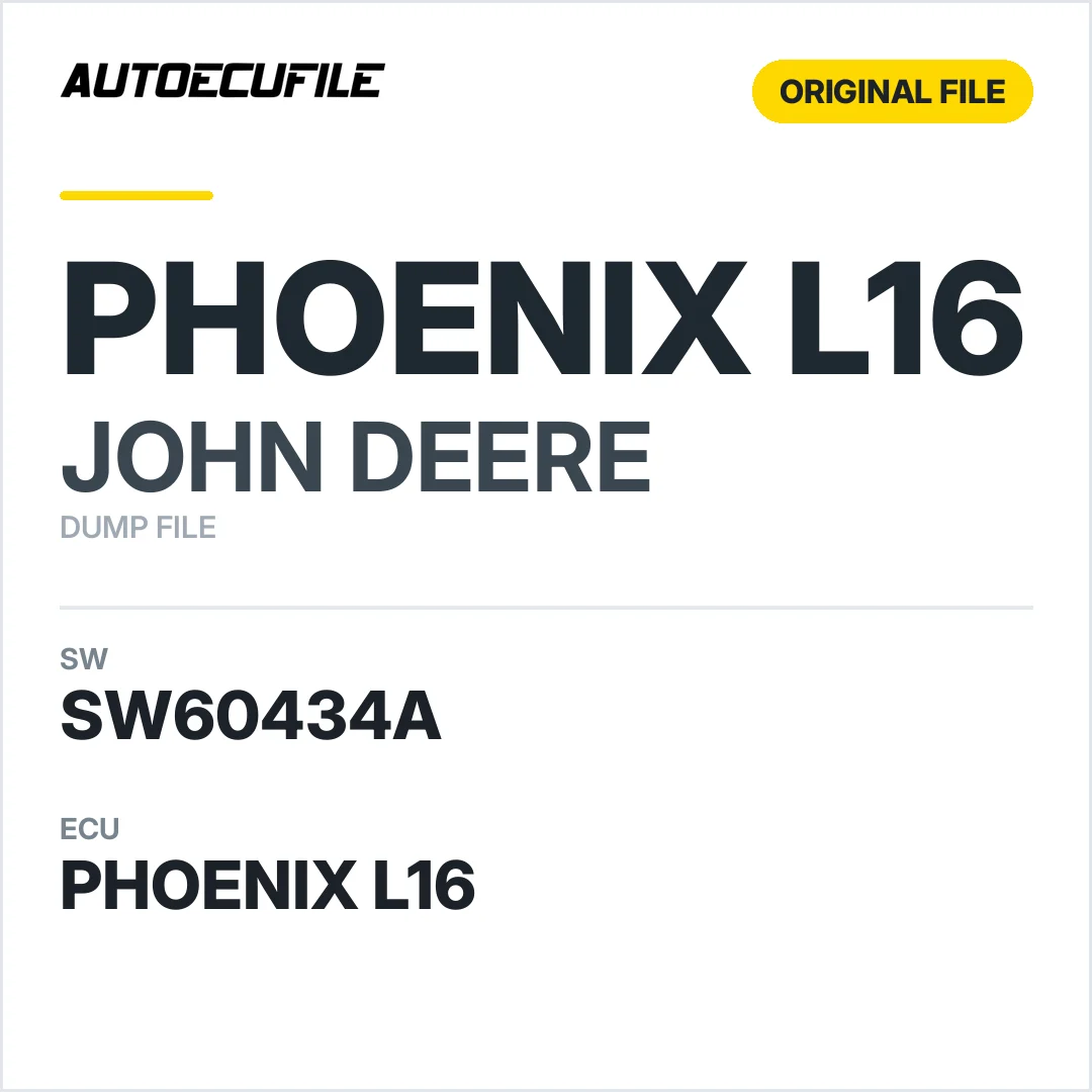 JOHN DEERE PHOENIX L16 SW60434A DUMP