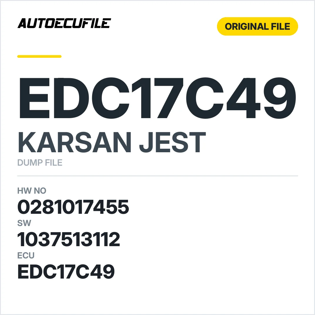 KARSAN JEST EDC17C49 0281017455 1037513112 A093320W5LE00DBK0A871P01.HEX DUMP