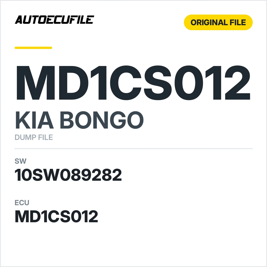 KIA BONGO MD1CS012 10SW089282 DUMP