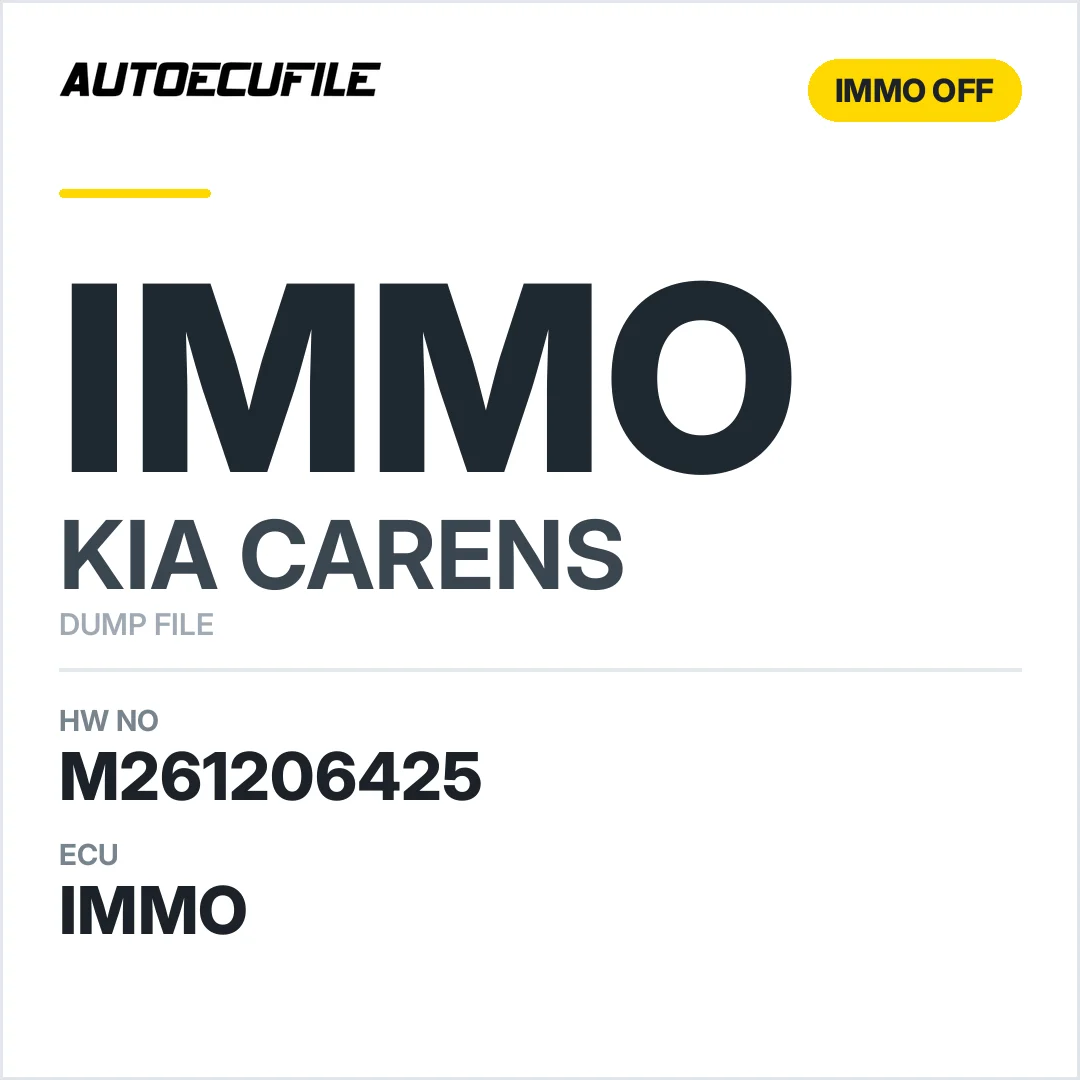 KIA CARENS M261206425 1268301485 IMMO OFF DUMP