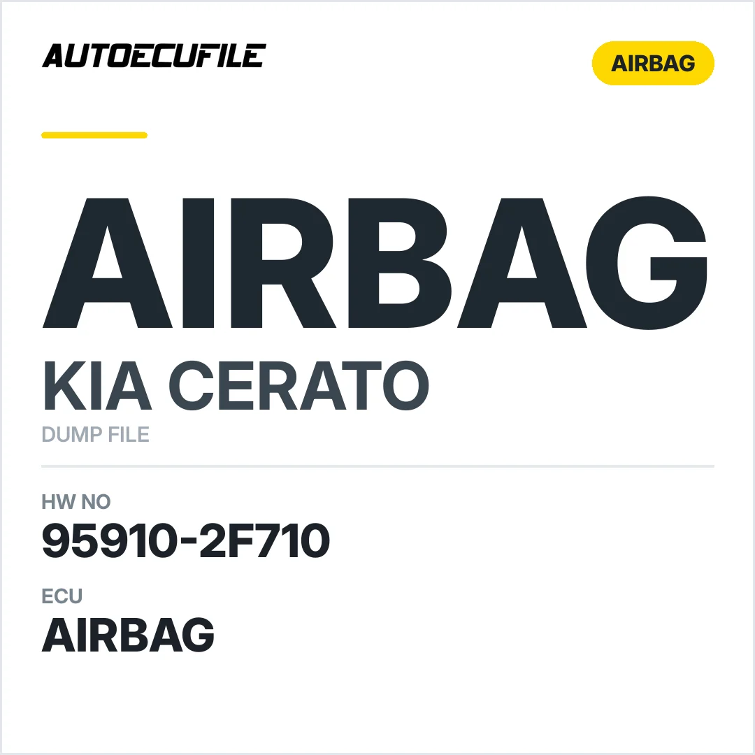 KIA CERATO AIRBAG 95910-2F710 DUMP