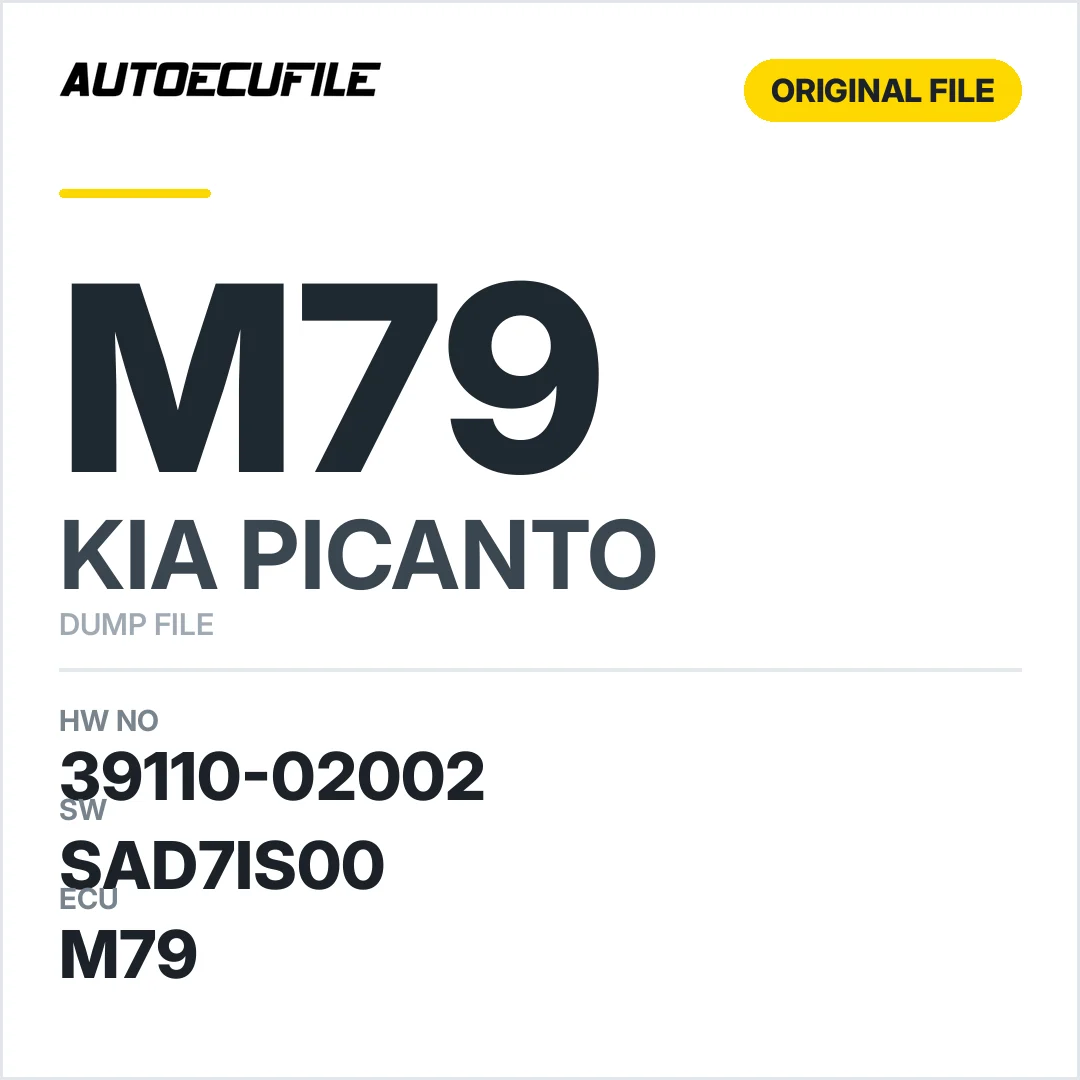 KIA PICANTO M79 39110-02002 SAD7IS00 DUMP