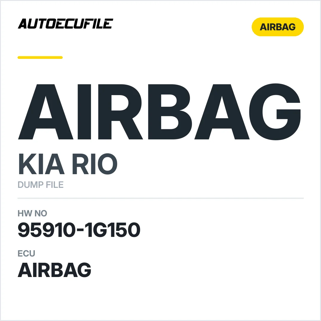 KIA RIO AIRBAG 95910-1G150 DUMP