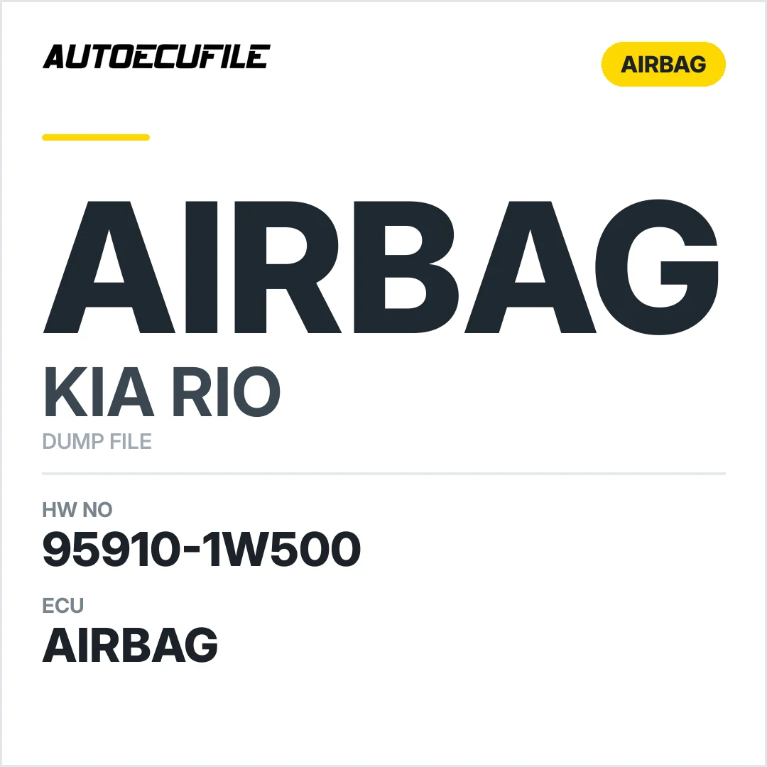 KIA RIO AIRBAG 95910-1W500 DUMP