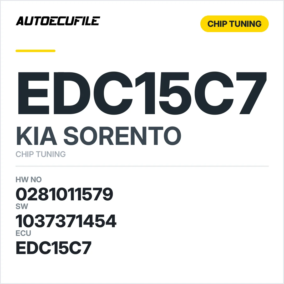 KIA SORENTO EDC15C7 0281011579 1037371454 TUNED