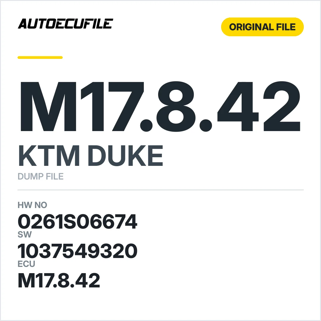 KTM DUKE M17.8.42 0261S06674 1037549320 DUMP
