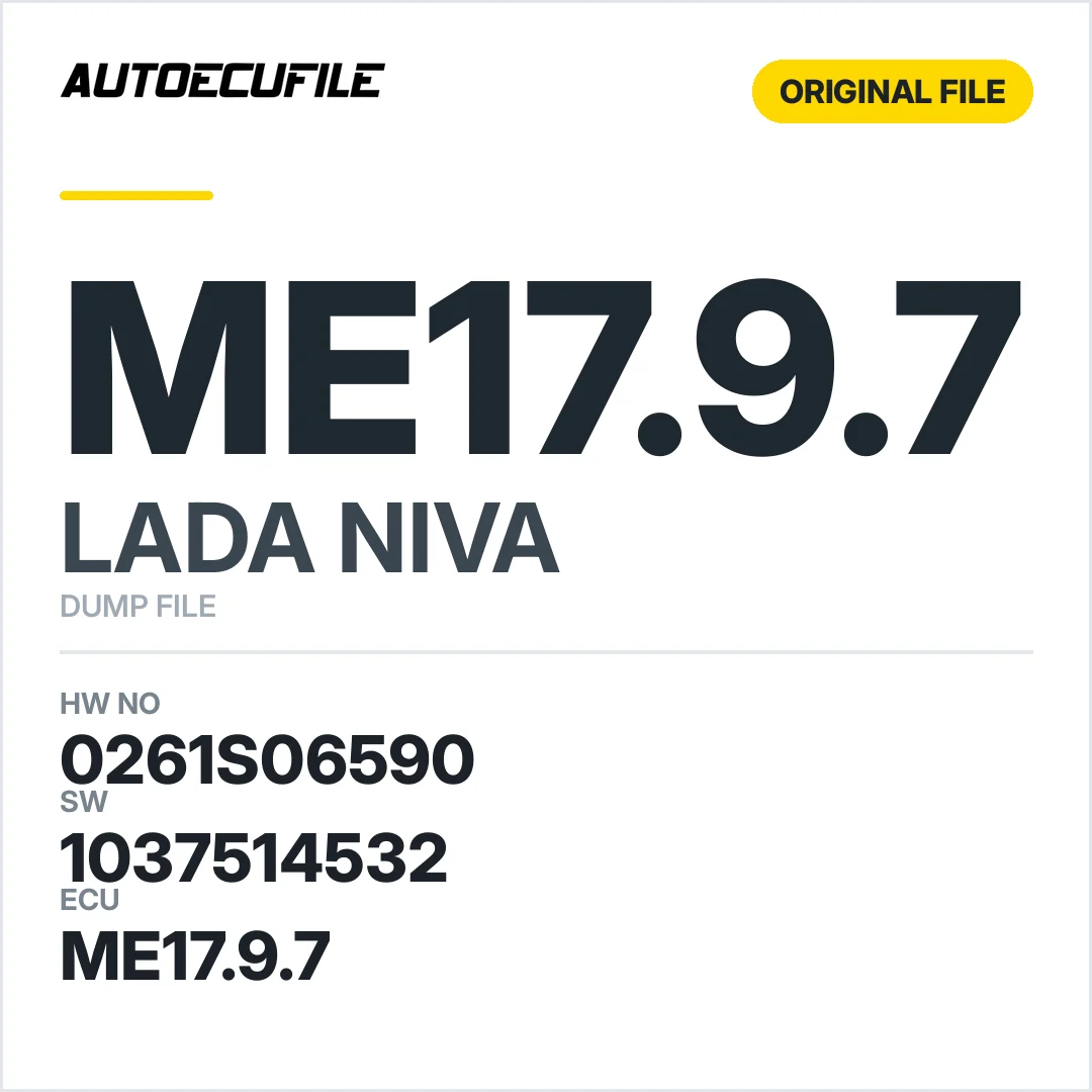 LADA NIVA ME17.9.7  0261S06590 1037514532 DUMP