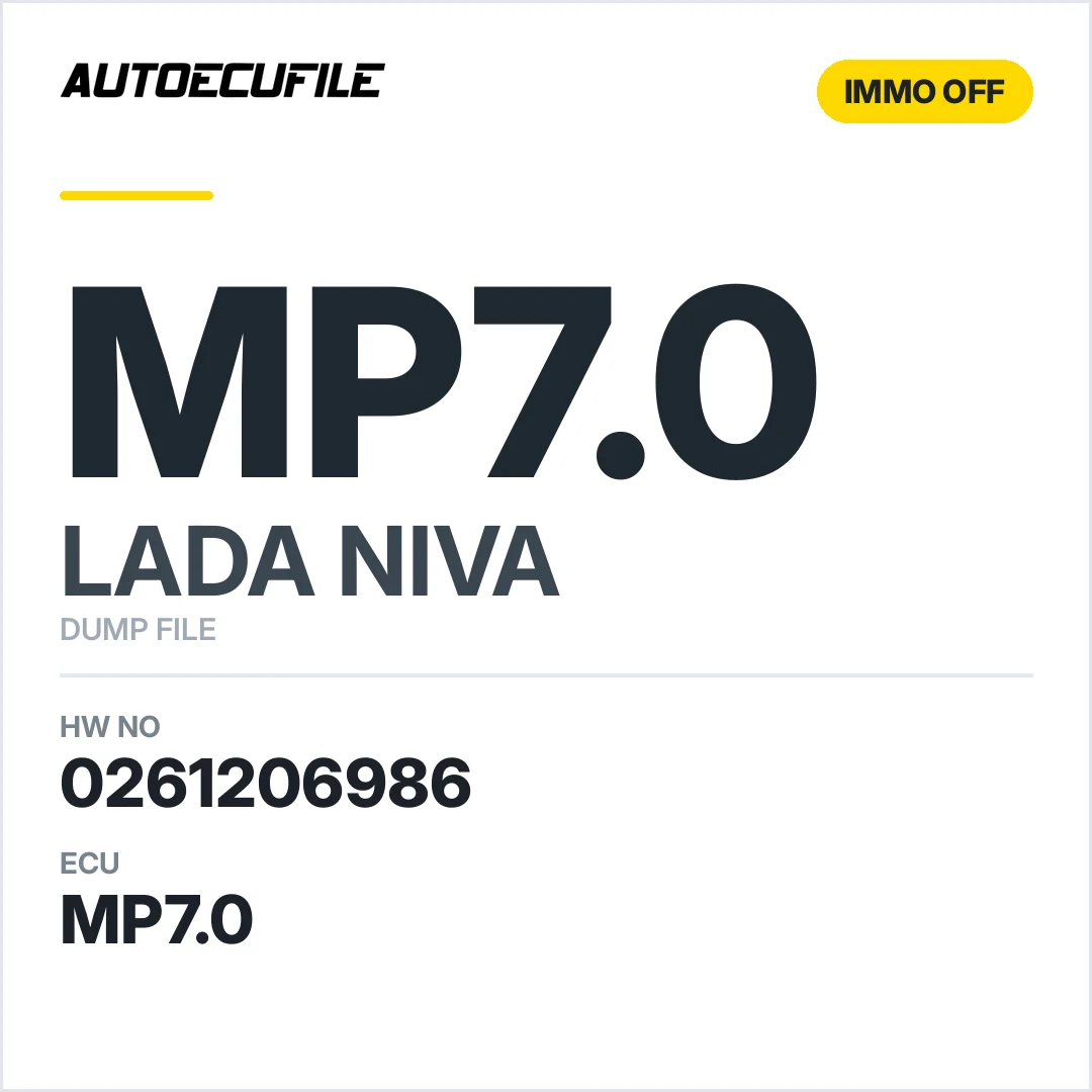 LADA NIVA MP7.0 0261206986 IMMO OFF DUMP