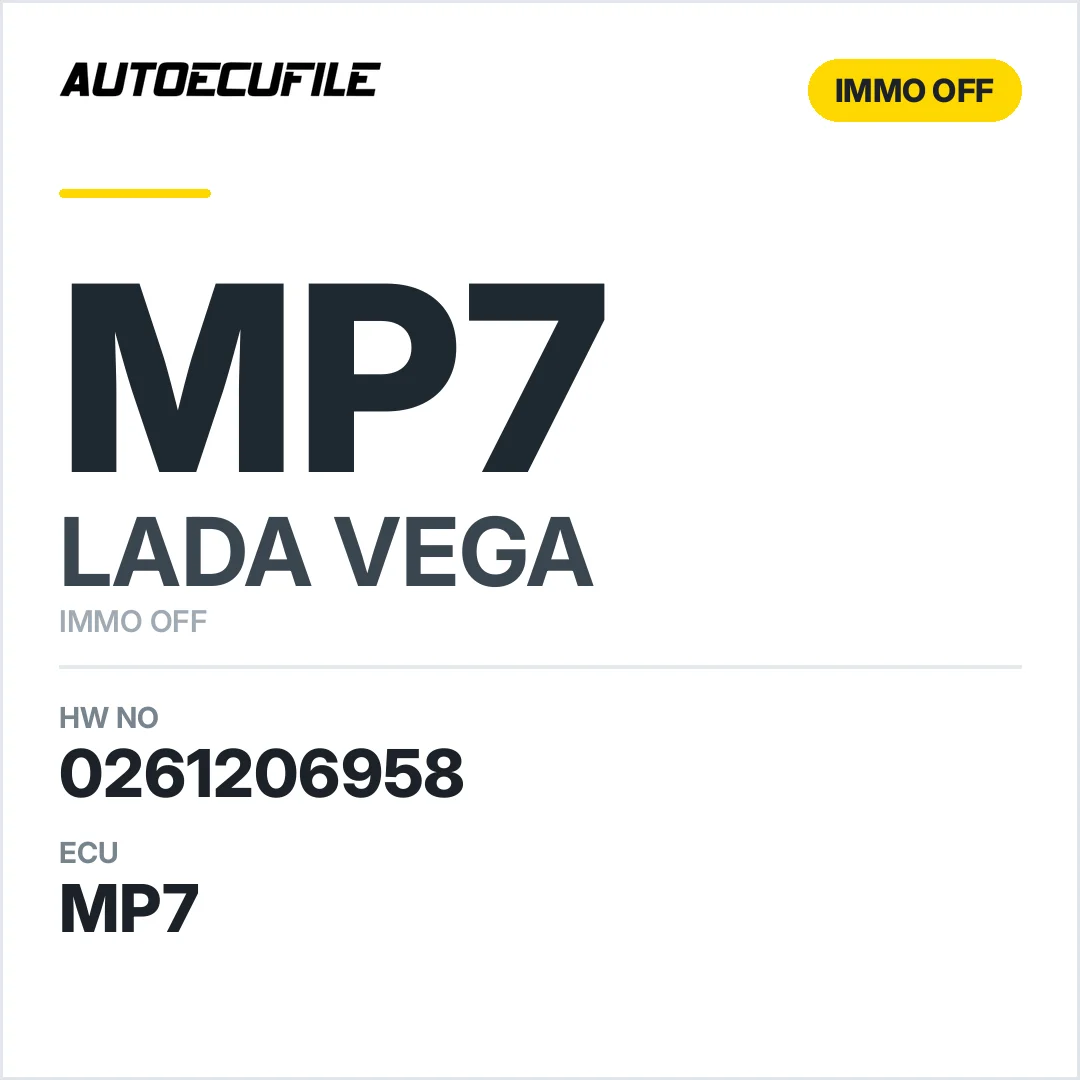 LADA VEGA MP7  0261206958 IMMO OFF
