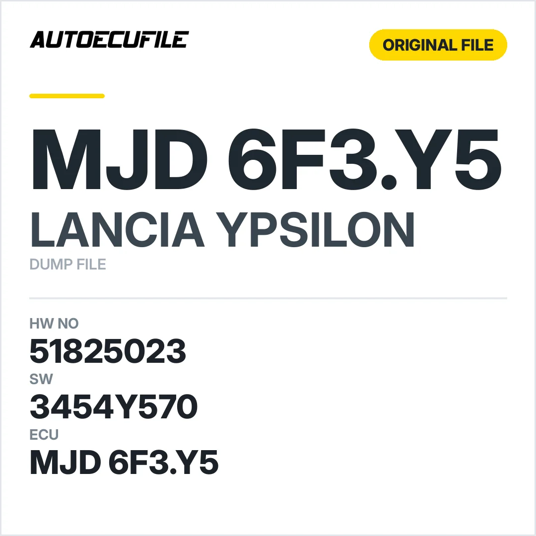 LANCIA YPSILON MJD 6F3.Y5 51825023 3454Y570 DUMP