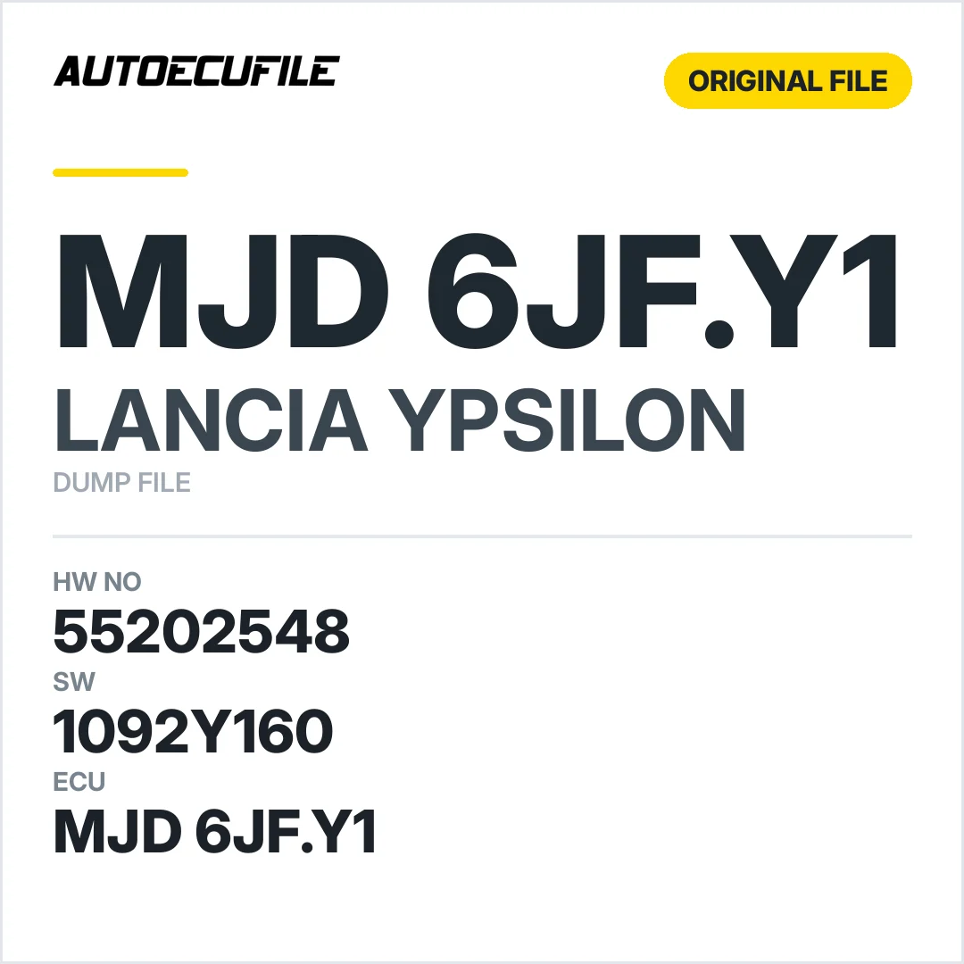 LANCIA YPSILON MJD 6JF.Y1 55202548 1092Y160 DUMP