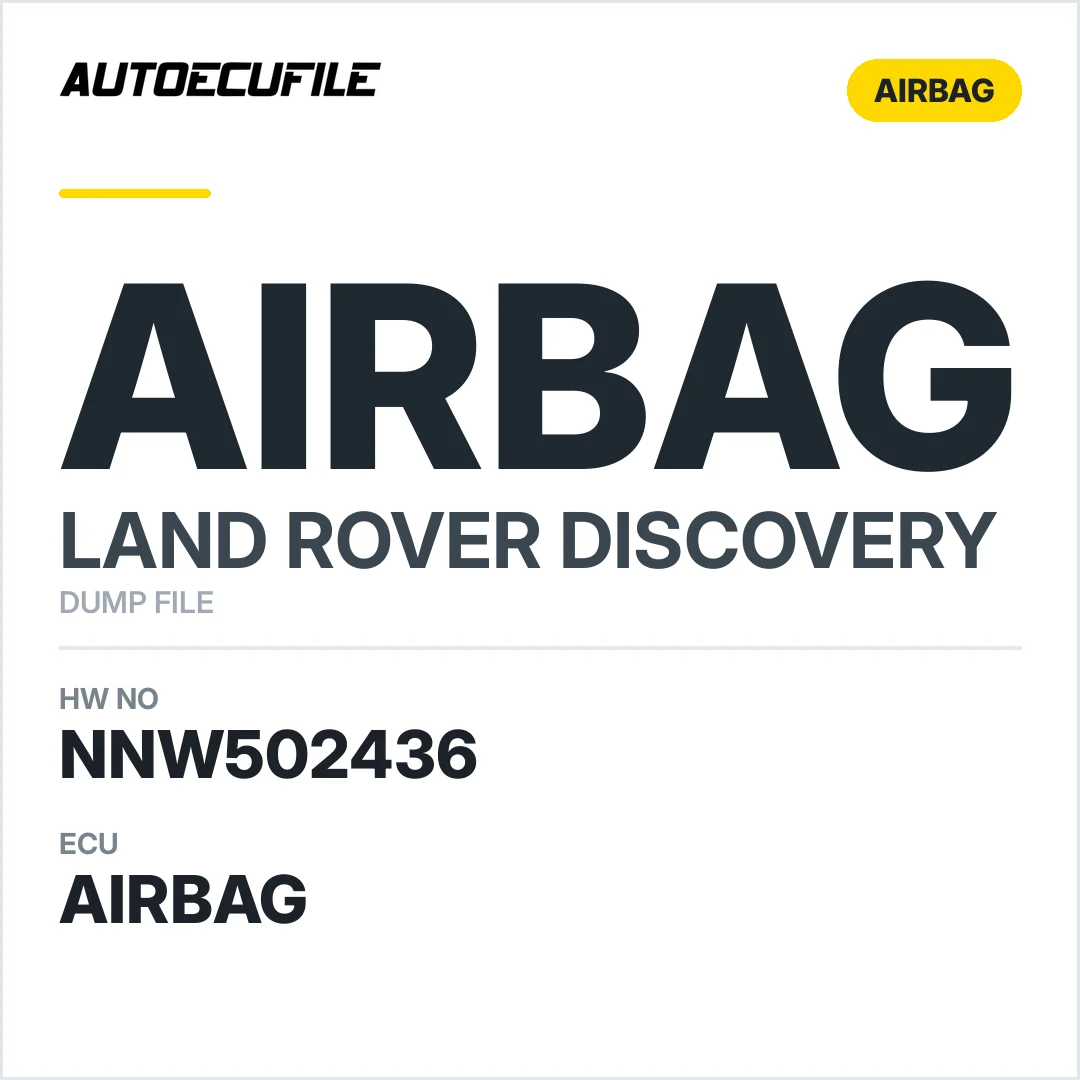 LAND ROVER DISCOVERY AIRBAG  NNW502436 DUMP