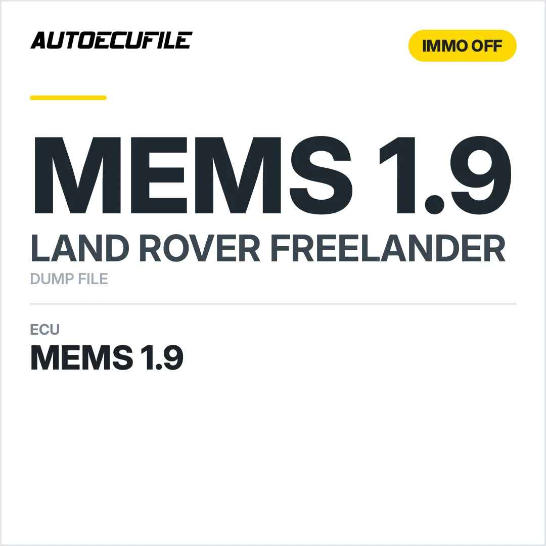 LAND ROVER FREELANDER MEMS 1.9 IMMO OFF DUMP