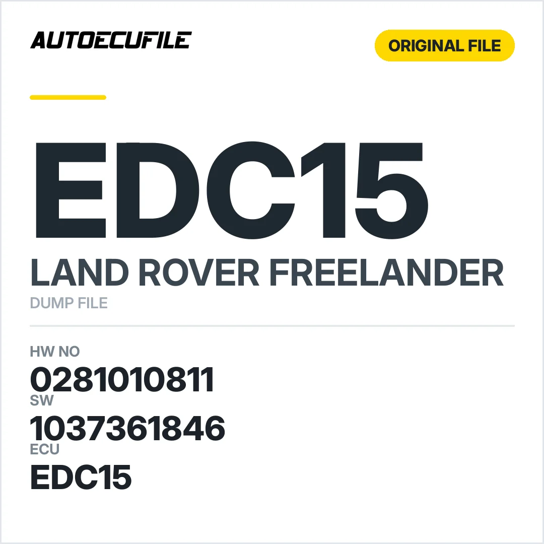 LANDROVER FREELANDER 0281010811 1037361846 DUMP