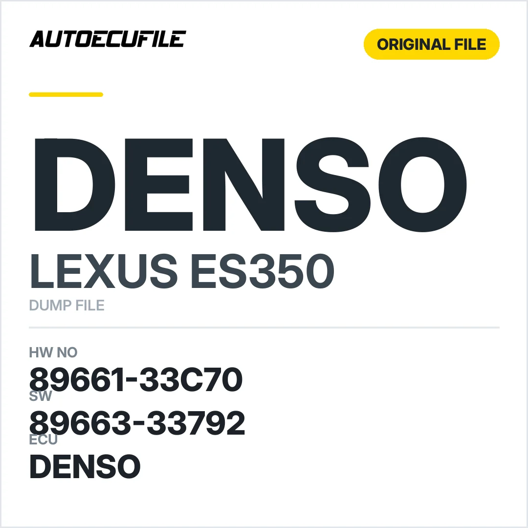 LEXUS ES350 DENSO 89661-33C70 89663-33792 DUMP
