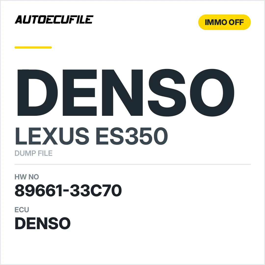 LEXUS ES350 DENSO 89661-33C70 IMMO OFF DUMP