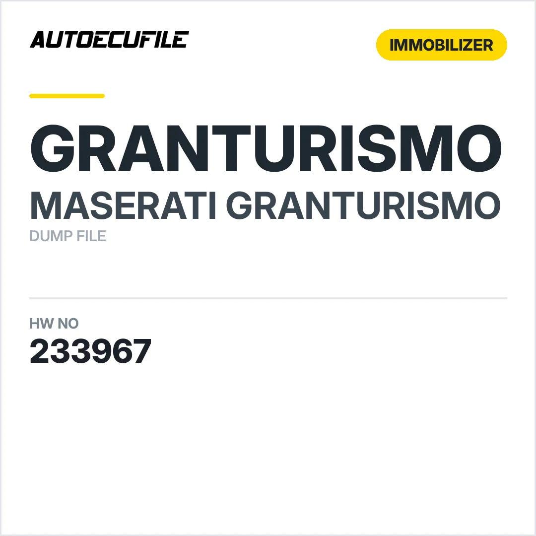 MASERATI GRANTURISMO BODY COMPUTER 501863080014 233967 DUMP