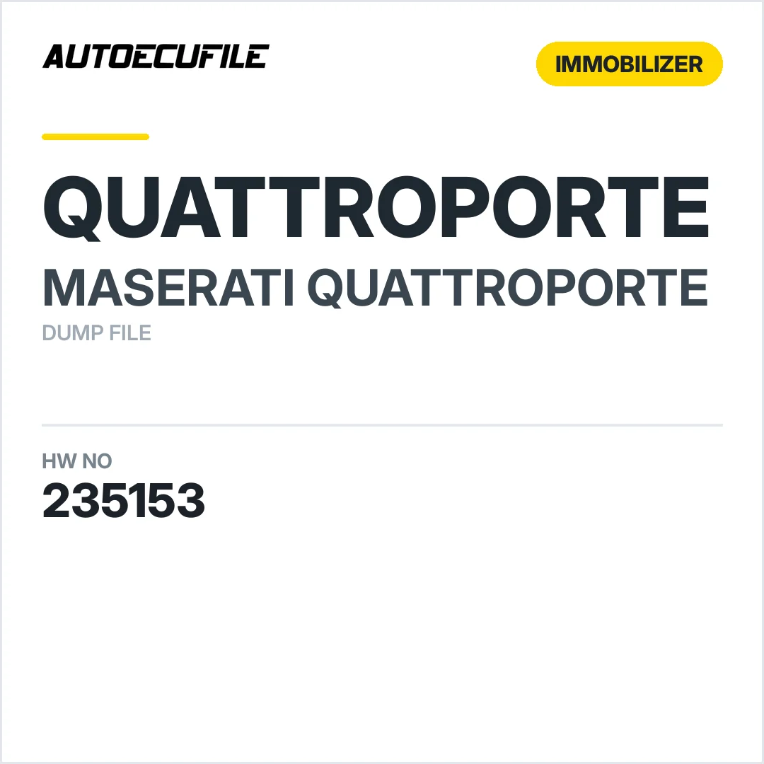 MASERATI QUATTROPORTE  BODY COMPUTER 235153 501890240014 DUMP