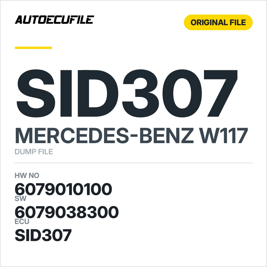 MERCEDES CLA W117 SID307 6079010100 6079038300 10283323AA DUMP