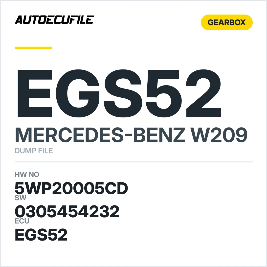 MERCEDES CLK W209 GEARBOOX EGS52  5WP20005CD A0305454232 DUMP