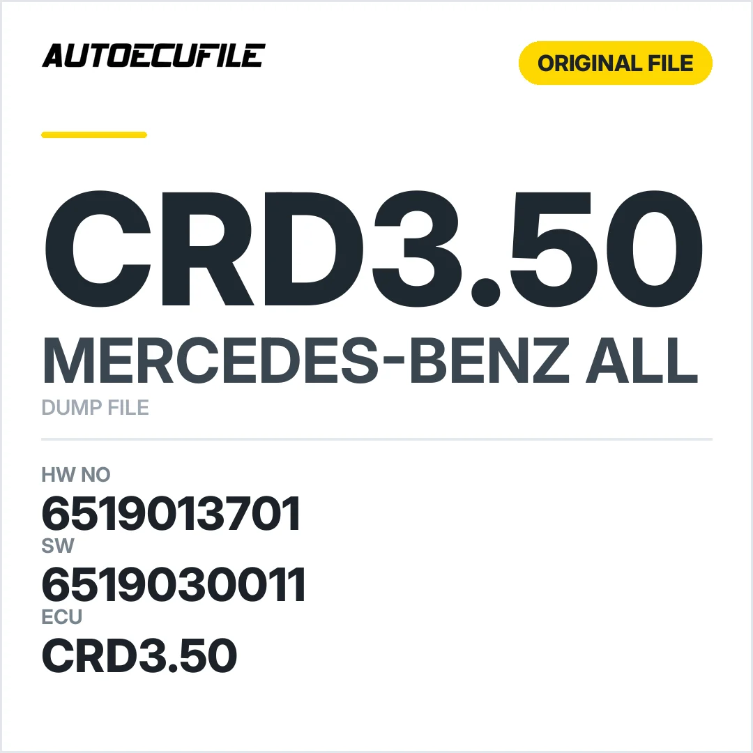 MERCEDES CRD3.50 6519013701 6519030011  DUMP