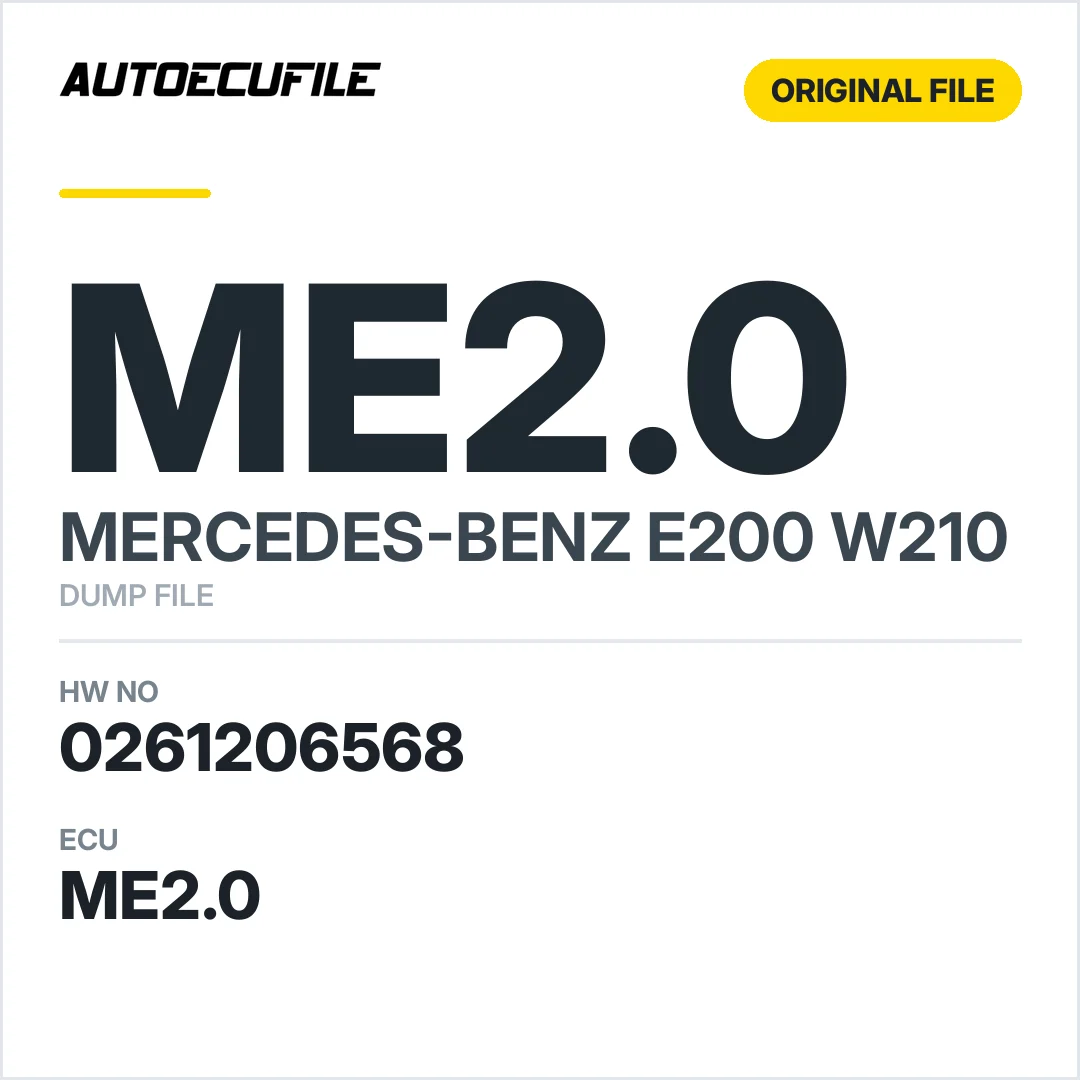 MERCEDES E200 W210 ME2.0 A0285457132 0261206568 DUMP